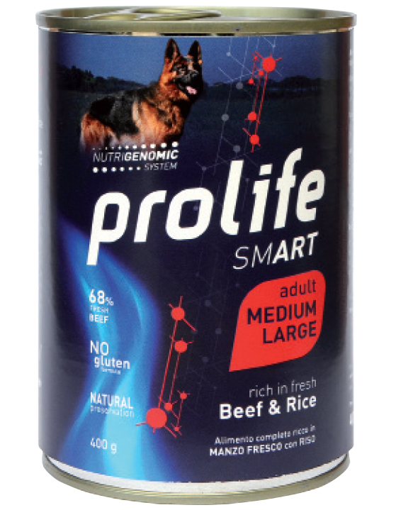 Scatoletta Smart Adult Beef & Rice - Medium/Large 400 g - prolife