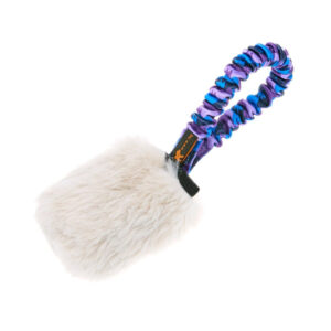 Gioco tascabile in pelo sintetico Faux Fur Pocket Bungee Squeaker Viola - tug-e-nuff