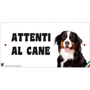 Targa in FOREX con scritta "Attenti al cane" BOVARO DEL BERNESE