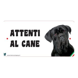 Targa in FOREX con scritta "Attenti al cane" CANE CORSO