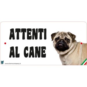 Targa in FOREX con scritta "Attenti al cane" CARLINO