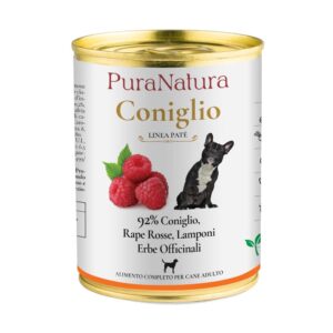 PATÉ ADULT CONIGLIO E LAMPONI 400 g - PuraNatura