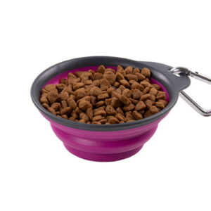 Ciotola da viaggio pieghevole Fuxia - Media - Dexas