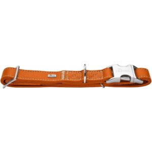 Collare in pelle Cannes Alu-Strong Arancio - HUNTER