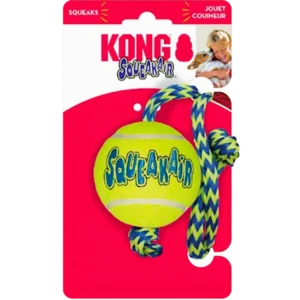 Pallina con corda Airdog Squeaker Ball With Rope - KONG