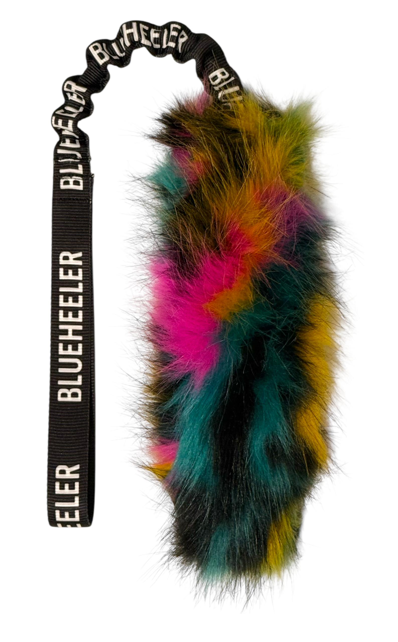 Gioco in pelo sintetico Peacock Tug con Bungee - BLUEHEELER