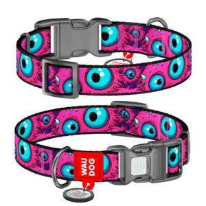 Collare regolabile in nylon con QR passport "Monster Eye"- WAUDOG