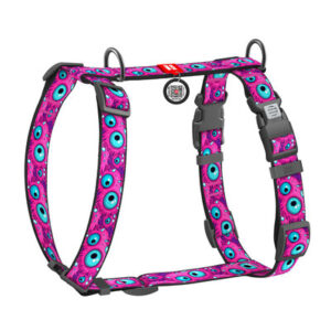 Pettorina ad H regolabile in nylon con QR passport "Monster Eye"- WAUDOG