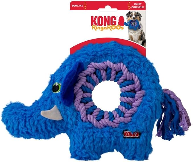 Gioco in Peluche e Corda Ringaroos Elephant - KONG