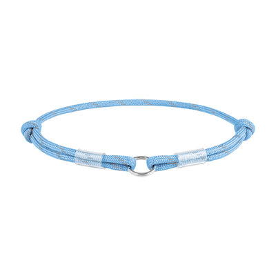 Collare identificativo in paracord fosforescente Glow in the Dark – Blu Azzurro - WAUDOG