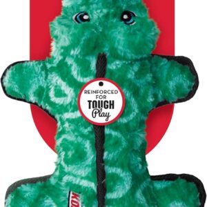 Gioco resistente con squeaker e sonaglio Ballistic Alligator - KONG