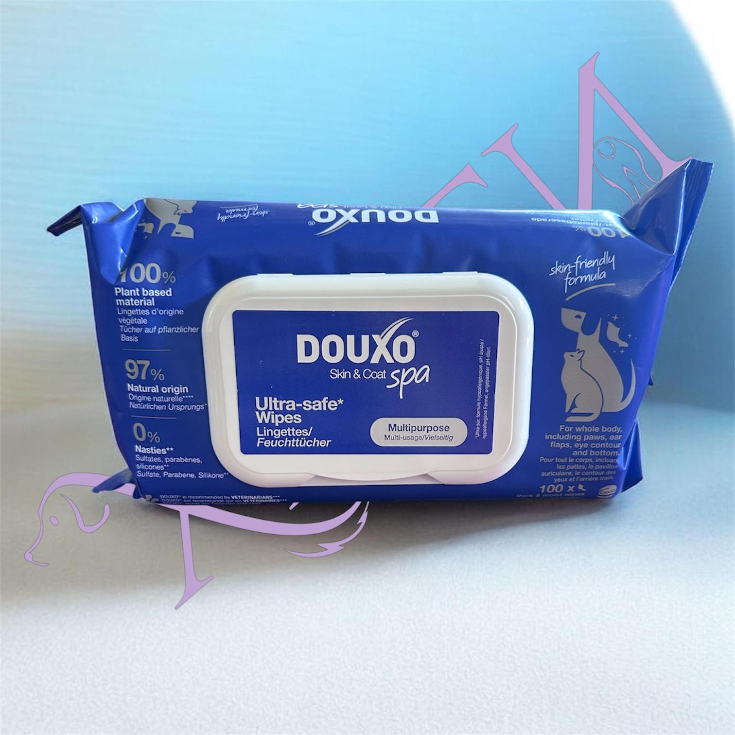 Salviette Ultra-Safe Multiuso per Cani e Gatti 100 pz - DOUXO® Skin & Coat Spa