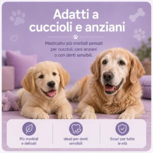 Adatti a cuccioli e cani anziani