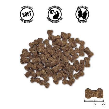 Snack Daily cubetti morbidi 60g coniglio - BUBAlicious - immagine 2