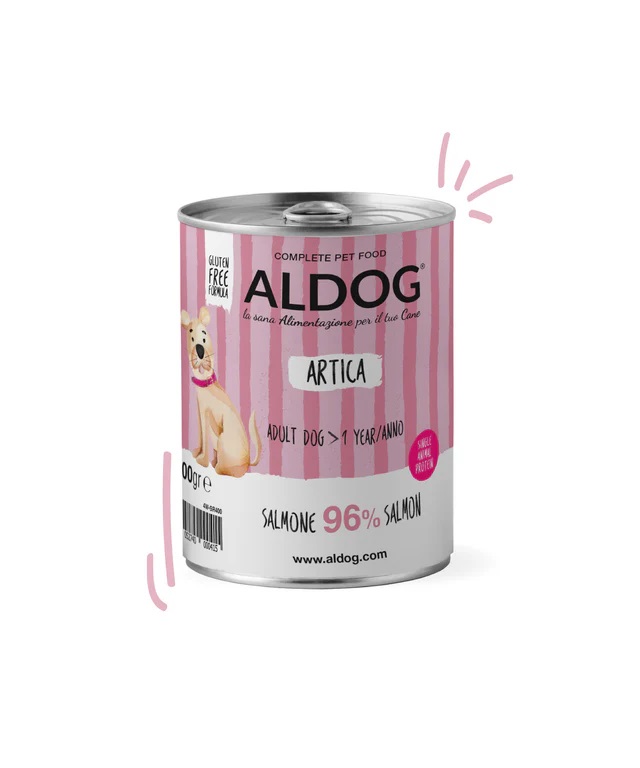 Alimento umido completo per cani adulti Artica Salmone 96% - Aldog