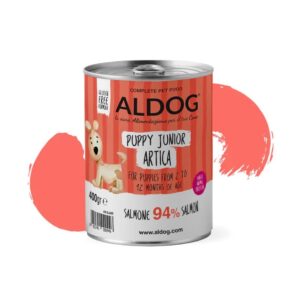 Alimento umido completo per cuccioli Puppy Salmone 94% - Aldog