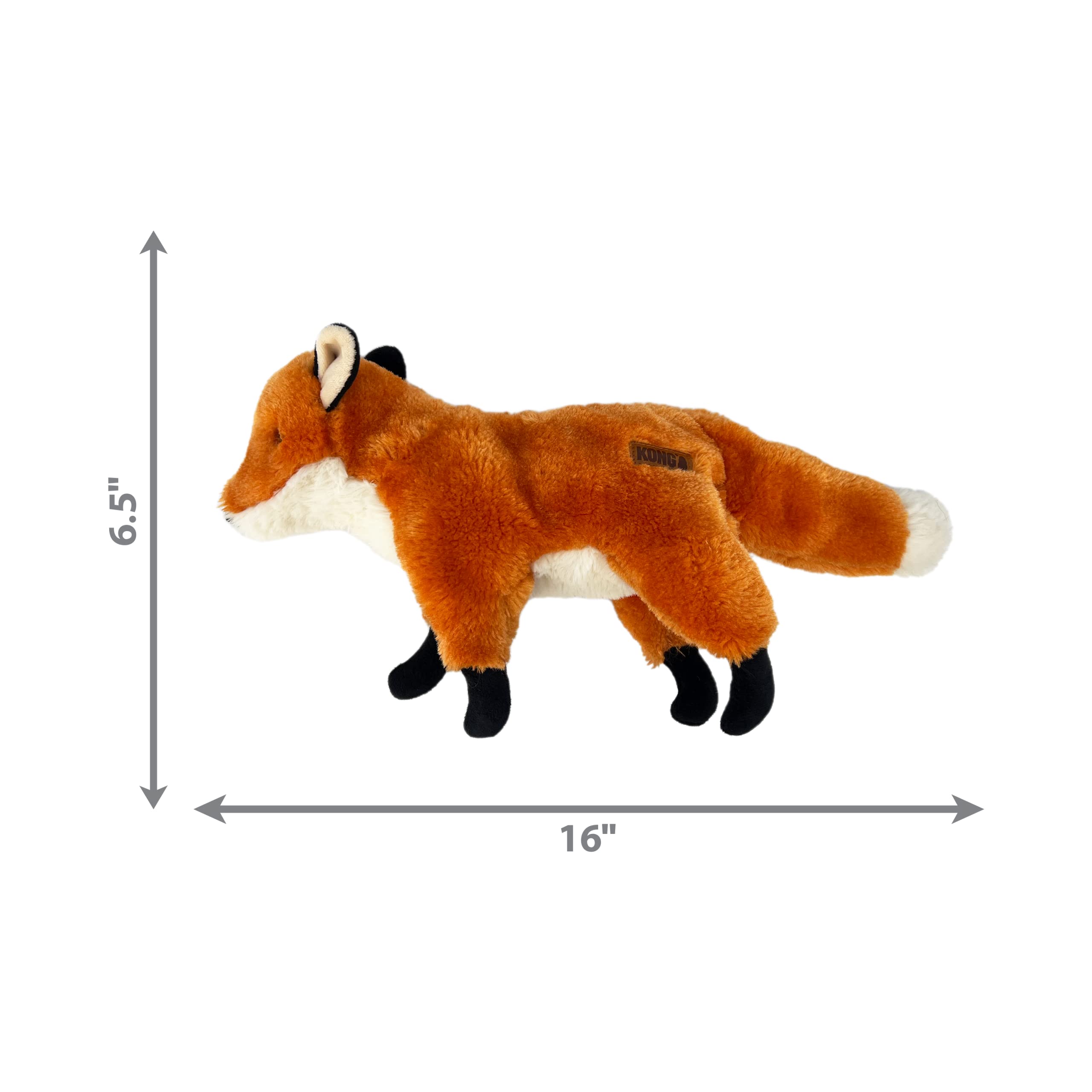 Gioco in Peluche Volpe con Squeaker Wild Low Stuff Fox - KONG - immagine 5