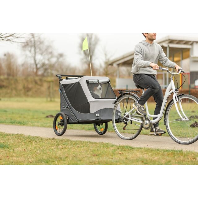 Trailer pieghevole per bicicletta e Passeggino per cani fino a 30 kg - TRIXIE - immagine 2