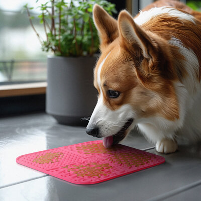 Tappetino da Leccare in Silicone con Ventose Pink - WAUDOG - immagine 2