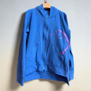 Felpa aperta garzata colore blu - Xeven