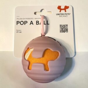 Porta pallina da tennis per cani con 1 pallina inclusa "Pop-a-ball" Taglia S Rosa - UNITED PETS®