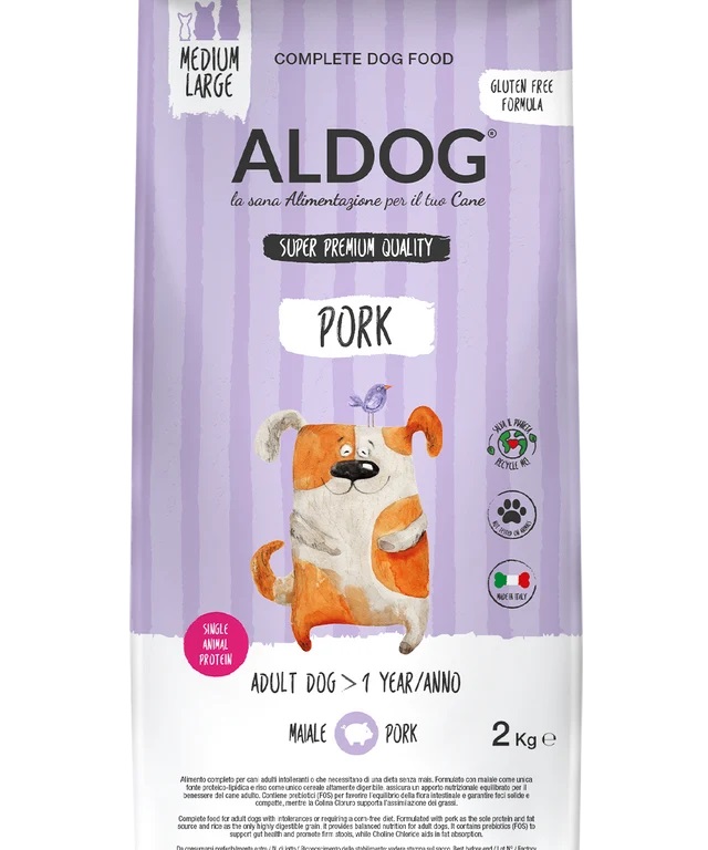 Crocchette cane medium PORK 2 kg – ALDOG