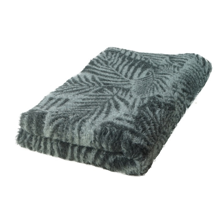 Vet Bed morbido, caldo e antiscivolo grigio con foglie 150x100 cm - immagine 3