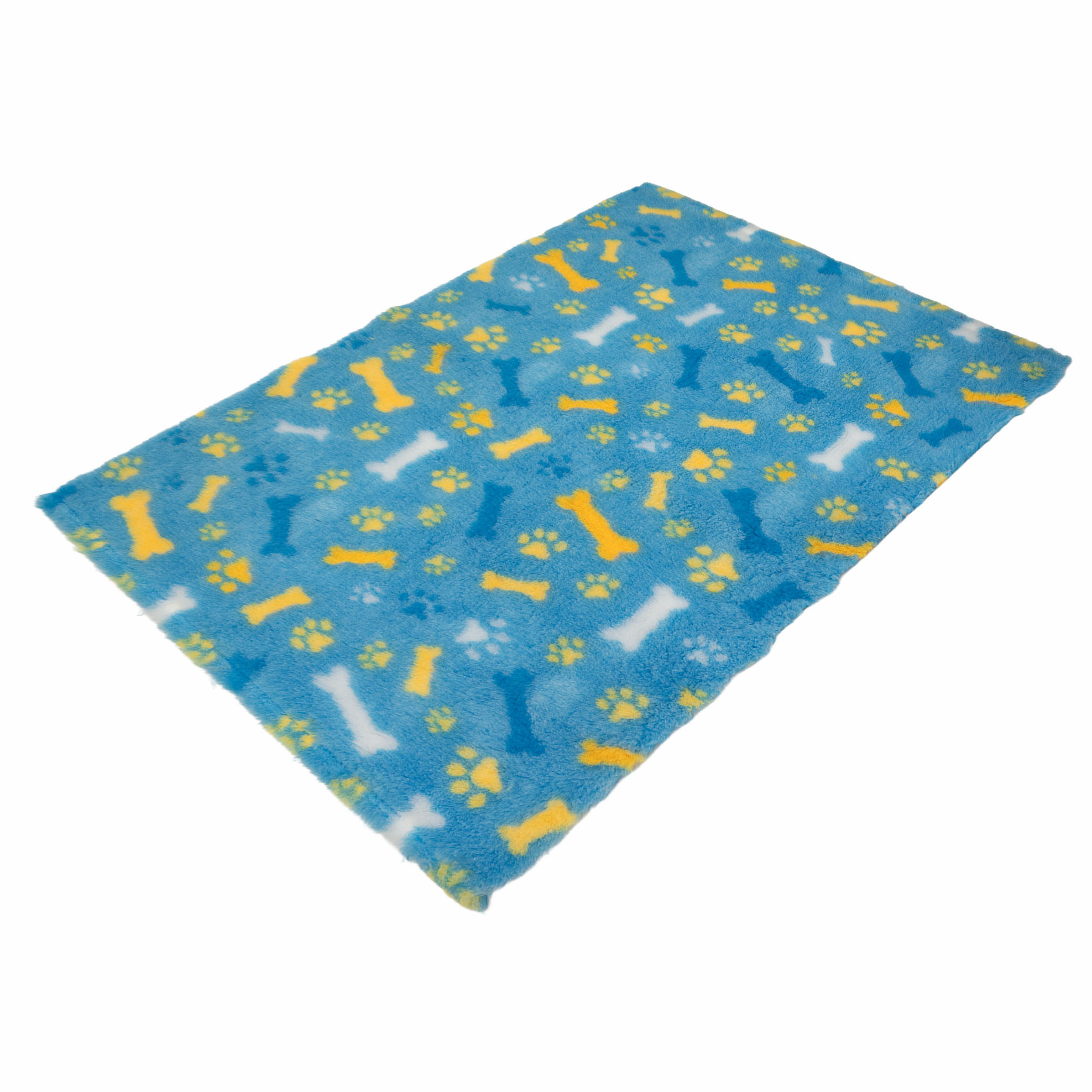 Vet Bed morbido, caldo e antiscivolo azzurro ossa e zampe 150x100 cm - immagine 5