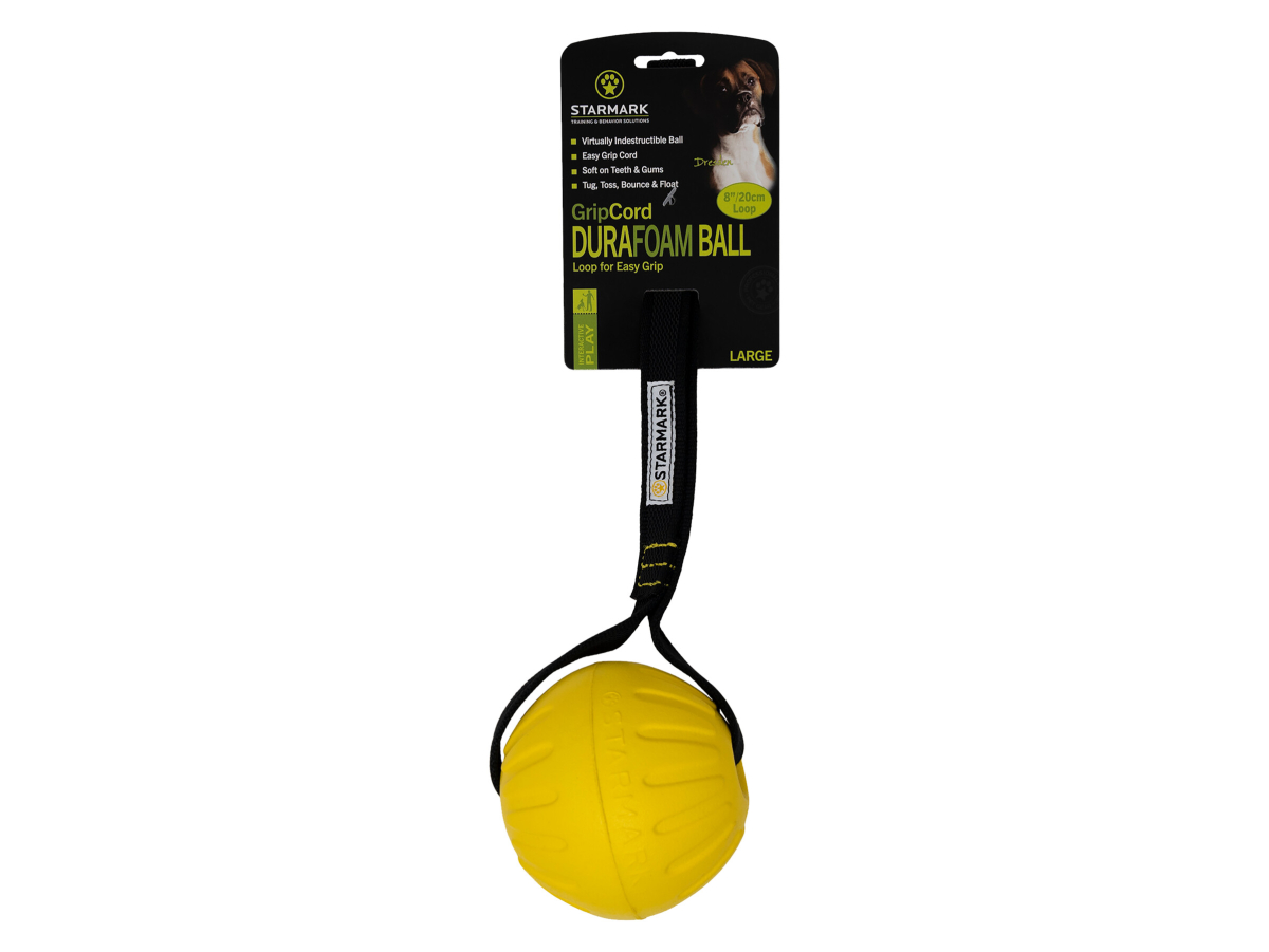 Palla con corda per cani GripCord DuraFoam Ball Large - Starmark - immagine 2