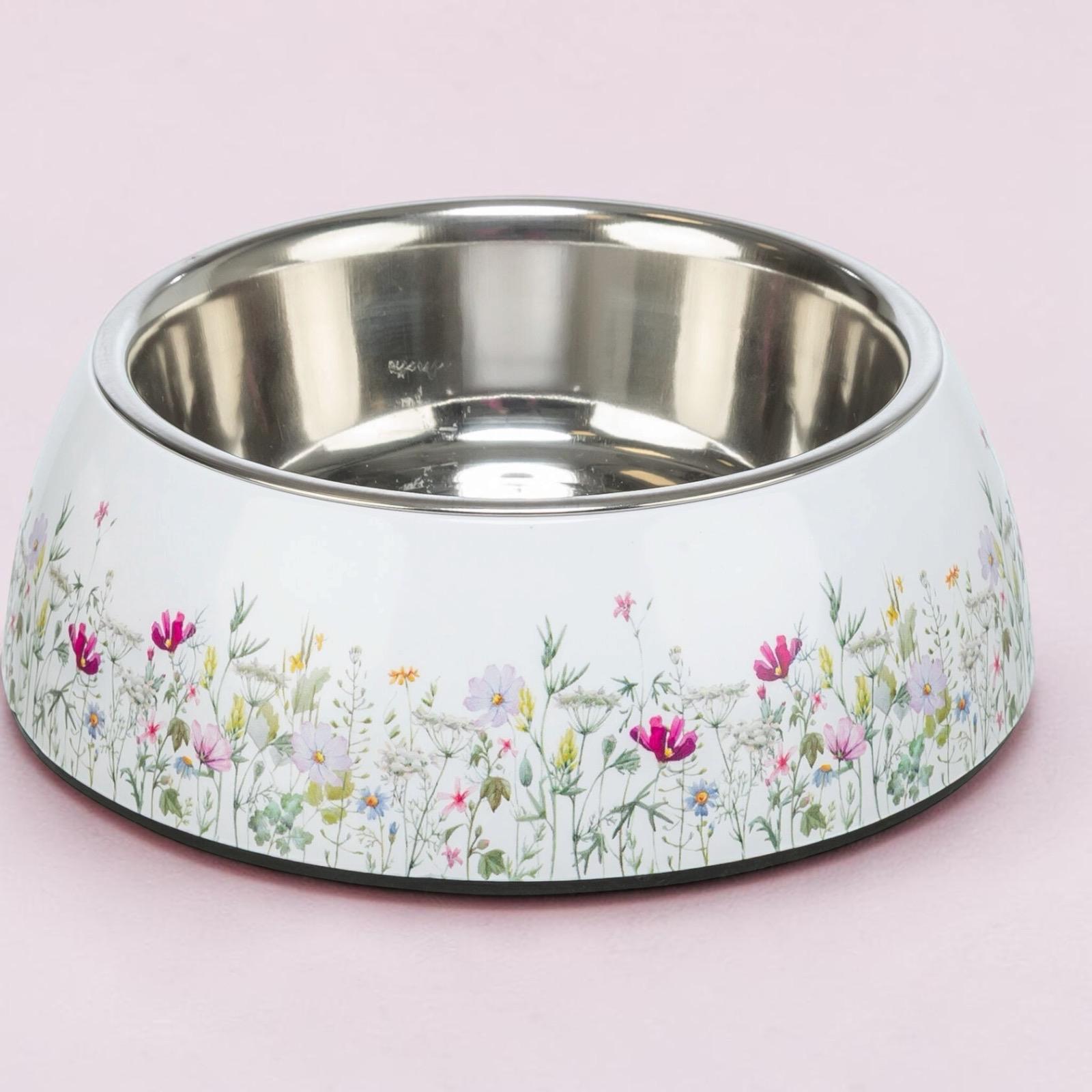 Ciotola in Acciaio Inox con Decorazione Floreale 0,45 l / Ø 17,5 cm - TRIXIE - immagine 4
