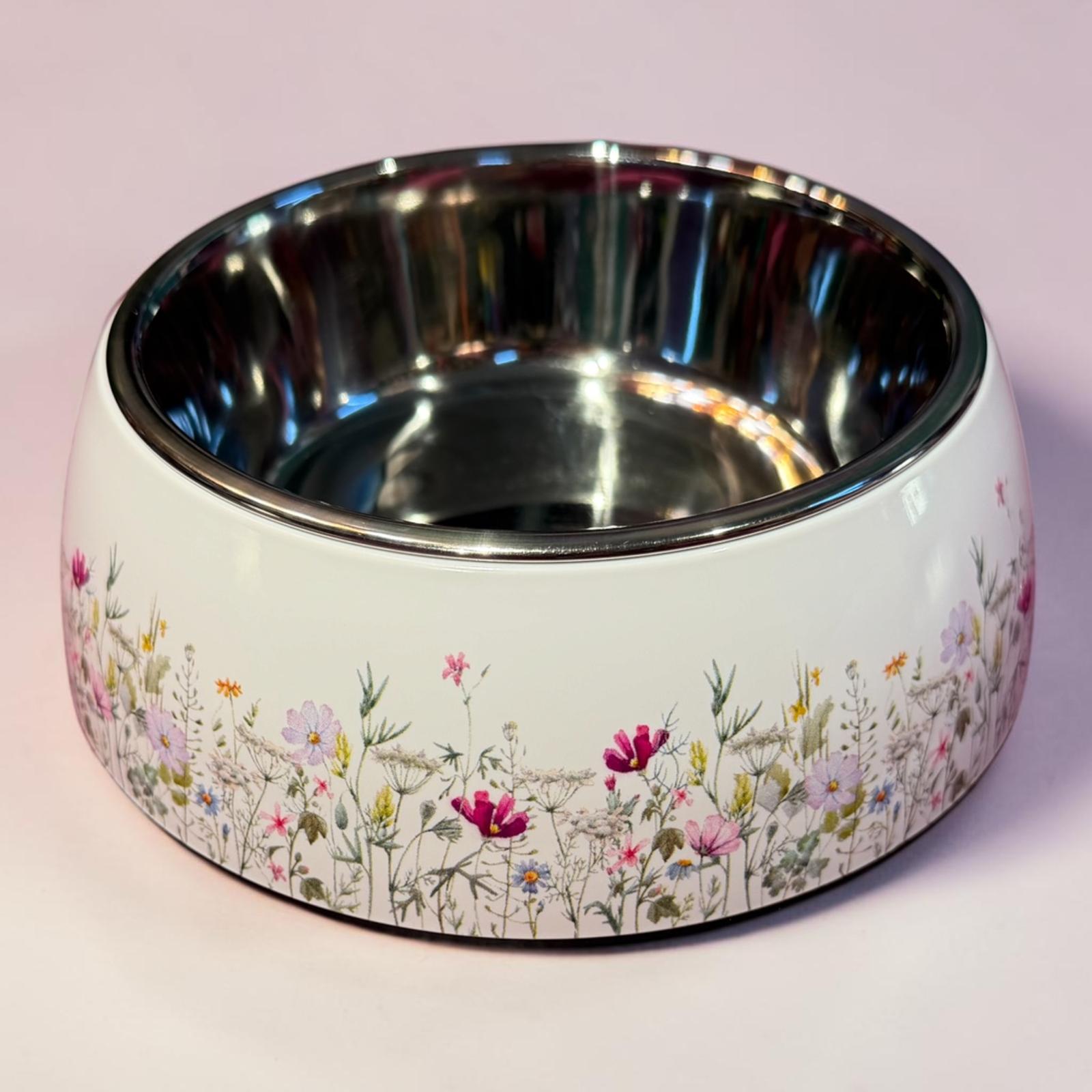 Ciotola in Acciaio Inox con Decorazione Floreale 0,45 l / Ø 17,5 cm – TRIXIE