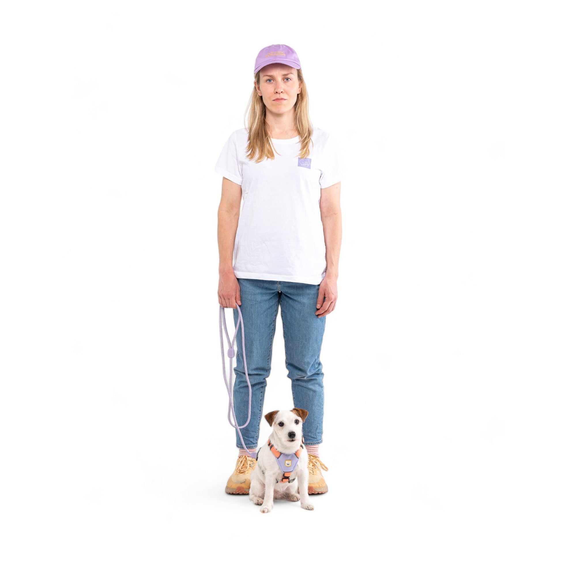 Pettorina Regolabile e Realizzata con Materiali Riciclati Color block mix rosa salmone - WOOLLY WOLF - immagine 3