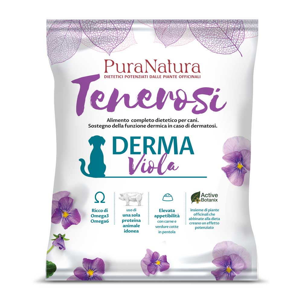 Cibo TENEROSI DERMA VIOLA CANE Maiale 800 g - PuraNatura